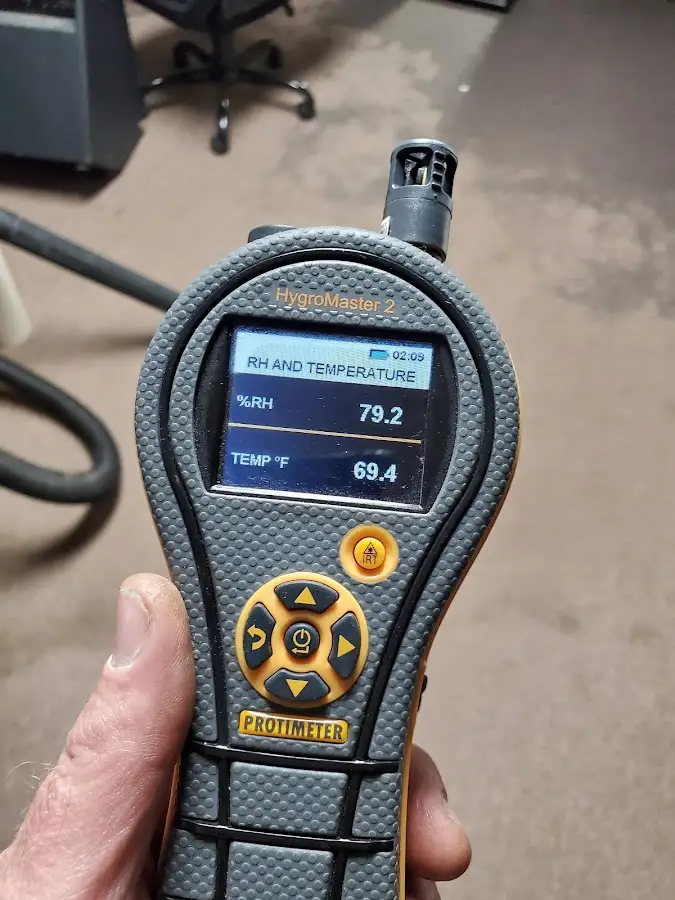 Moisture meter humidity assessment for Fire & Smoke Damage Restoration in Cypress